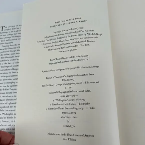 His Excellency: George Washington book - Picture 2 of 3